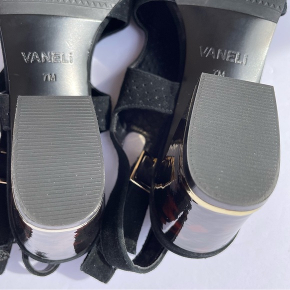 Vaneli Black Strappy Block Heels - Picture 9 of 9